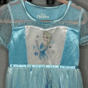 Disney - Frozen - Elsa - Sleeveless Princess Sleep Dress With Lace - Size 4/5